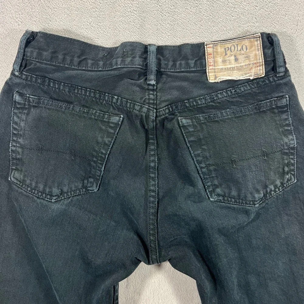 Polo Ralph Lauren Jeans Mens 30x30 Black Good Classic Straight Hudson Casual‎